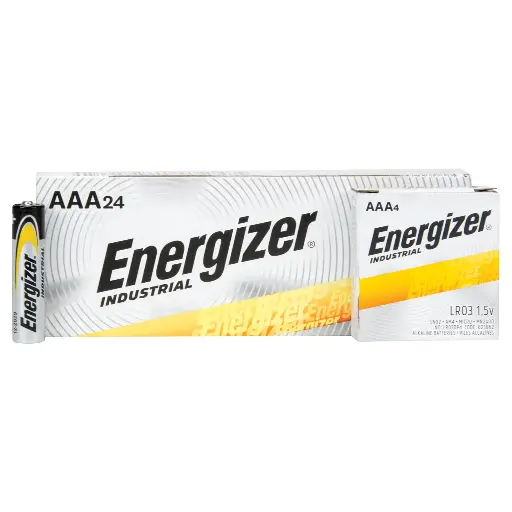 Piles alcalines AAA 1.5V Energizer Industrial 24/Boîte